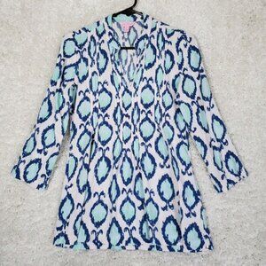 Lilly Pulitzer Women Sarasota Tunic Size XS Printed Top Beach Resort